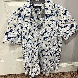 Michael Kors Floral Short Sleeve Button Down